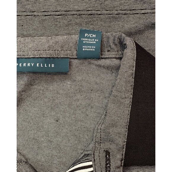 PERRY‎ ELLIS ICON Golf Polo Shirt Small Grey Black Moisture-wicking Breathable - Picture 5 of 10
